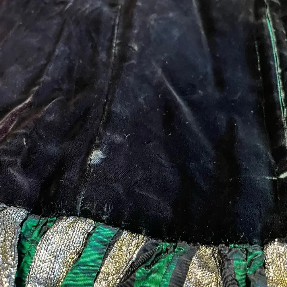 Rimini Vintage Striped Velvet 80's Maxi Dress - Picture 5 of 7